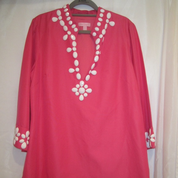 Lilly Pulitzer Tops - Lilly Pulitzer Jewel Stone Tunic 8 40" Bust Shirt